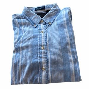 Lands End Womens 16 Handwoven Madras Vintage LS